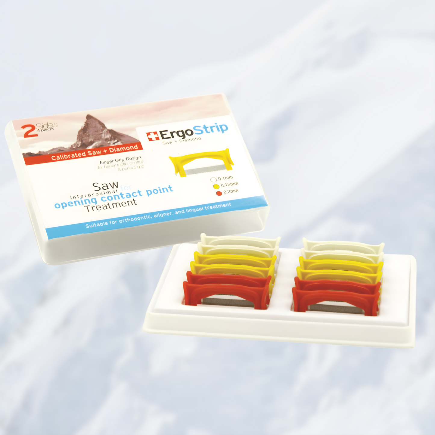 Dentasonic IPR ErgoSaw 2-Sided Manual IPR Strips for Dental Use